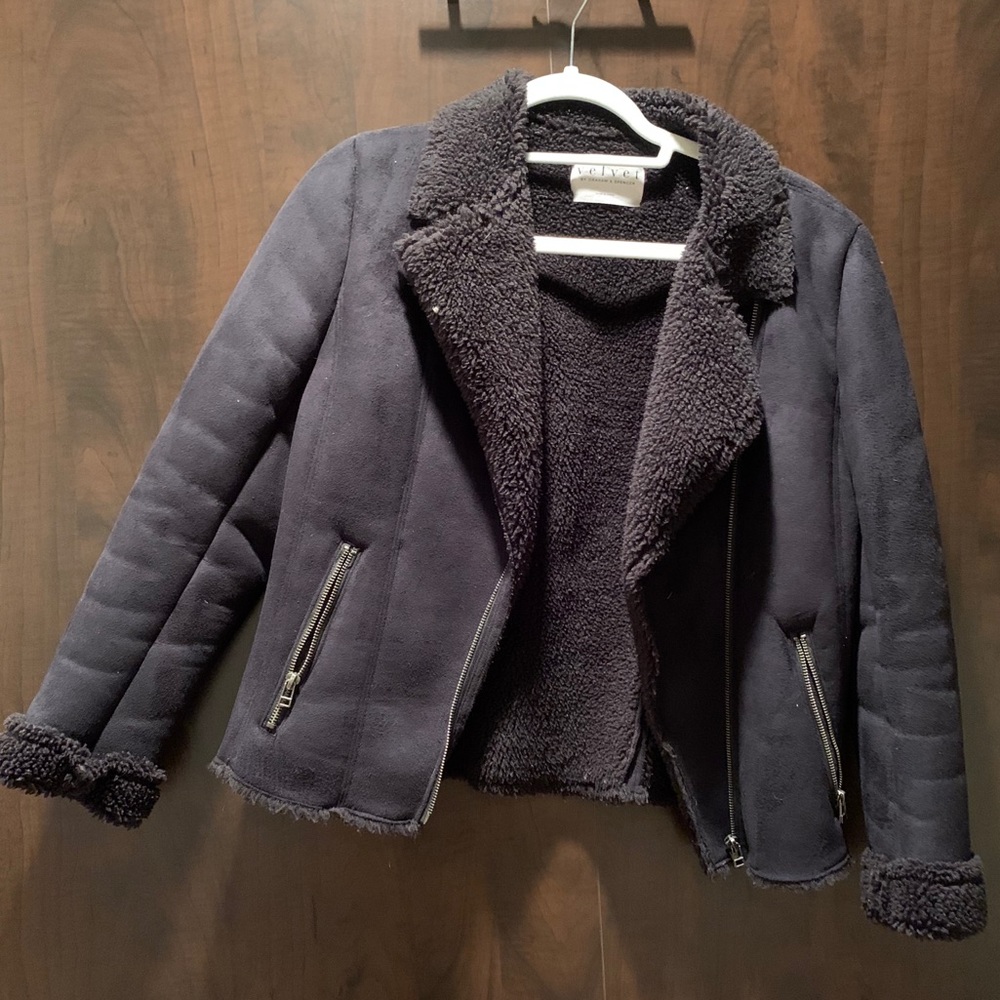 VELVET by Graham and Spencer Suede Jacket with Zip